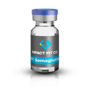 Vial of Semaglutide from Impact Fit Co. showcasing health and wellness product for weight loss and recovery.
